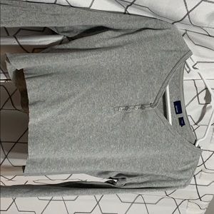 cropped grey long sleeve